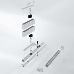 ALB, Rectangular louvre blade, active, linear